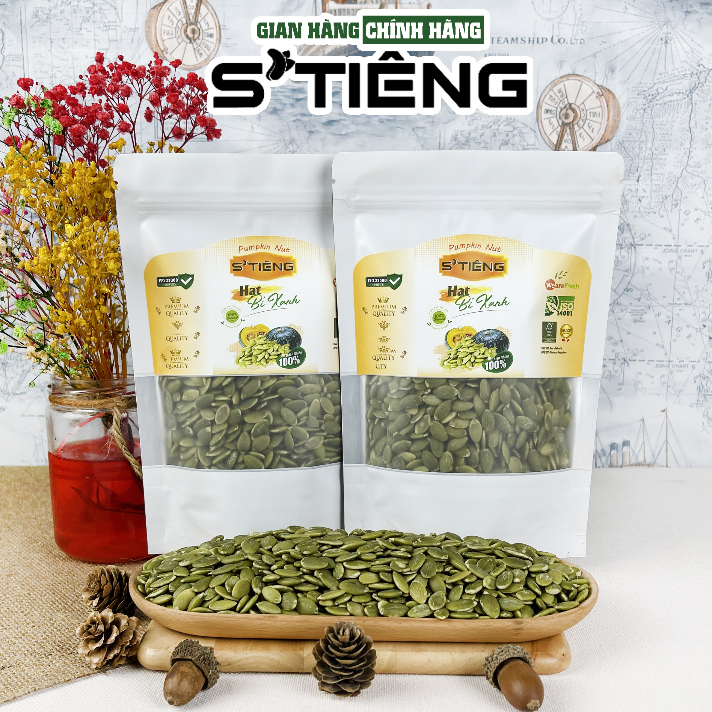 Nhân Hạt Bí Xanh Tươi Sống S'TIÊNG