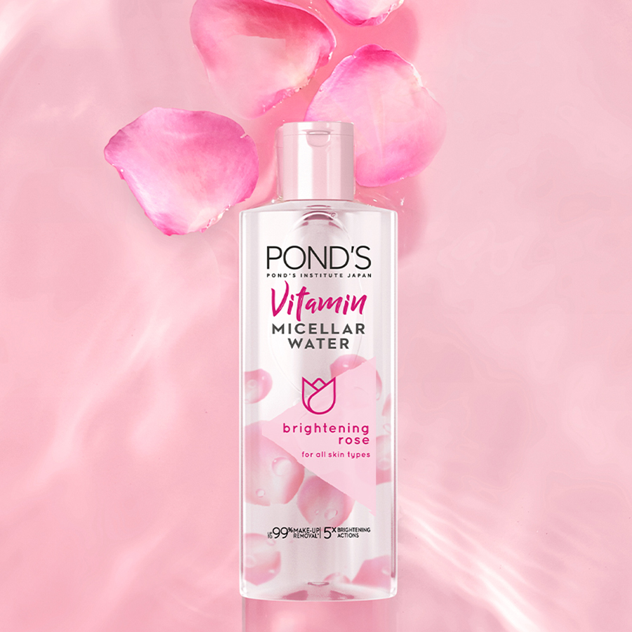 Combo 2 Nước Tẩy Trang Vitamin &amp; Hoa Hồng Sáng Da Pond’S Micellar Water 100Ml