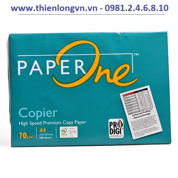 Giấy Paper One khổ A4 định lượng 70 gsm