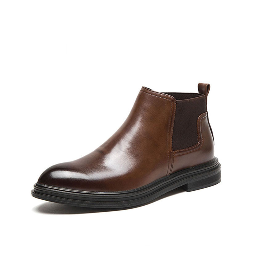 Homme Beatles - Classic Italian Leather Chelsea Boot Troy Dress Boots