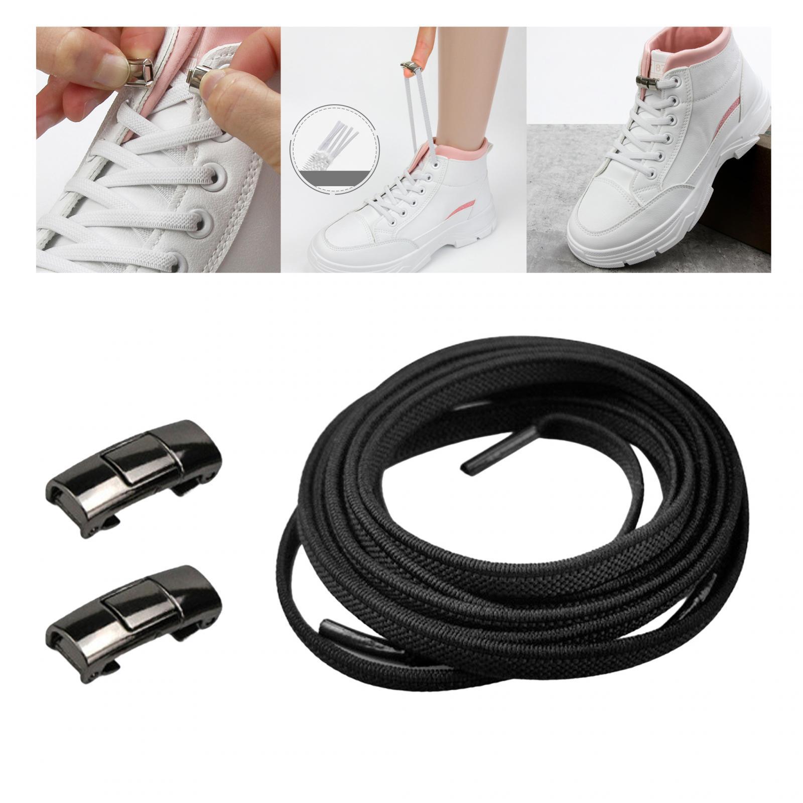 No Need Tie Shoe Laces Adults Sneakers Stretch Tie of Less Shoe Laces for Backpacking