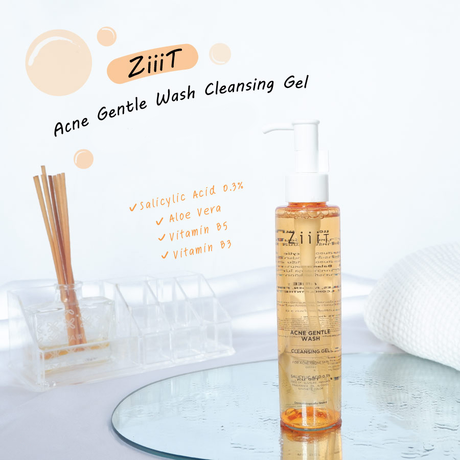 Gel Rửa Mặt Ngừa Mụn ZIIIT ACNE GENTLE WASH 100ml Cho Da Dầu Mụn Nhạy Cảm, Hỗ Trợ Giảm Nhờn Ngừa Mụn