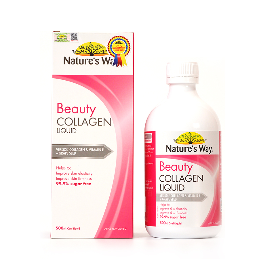 Collagen Thủy Phân Dạng Nước Nature's Way Beauty Liquid Bổ Sung Dưỡng Chất Chăm Sóc Làn Da Trắng Sáng 500ml