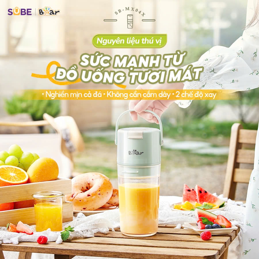 Máy xay sinh tố Bear SB-MX04X - Hàng Chính Hãng