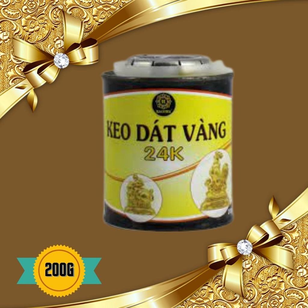 200g Keo dán vàng 24K chuyên dát đồ kim loại, gỗ, nhựa, dát vàng thật, vàng công nghiệp hiệu quả bóng đẹp