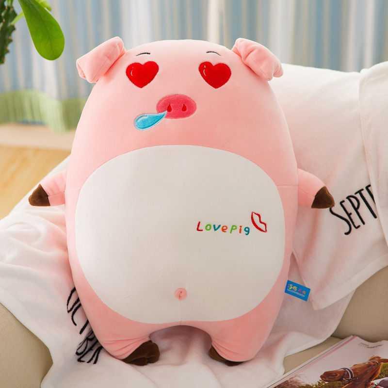 Gấu Bông Heo Hồng Love Pig, Lợn Love Pig Siêu Ngố Đáng Yêu (30cm----&gt;45cm) Gối Ôm Heo Love Pig Siêu Mềm Mịn, Êm Ái Hàng Cao Cấp