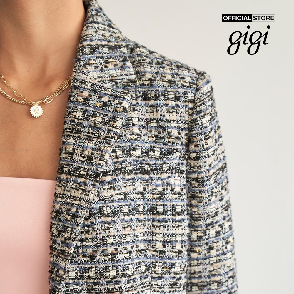 GIGI - Áo blazer nữ dáng dài phối nút cài thời trang G1404O222620