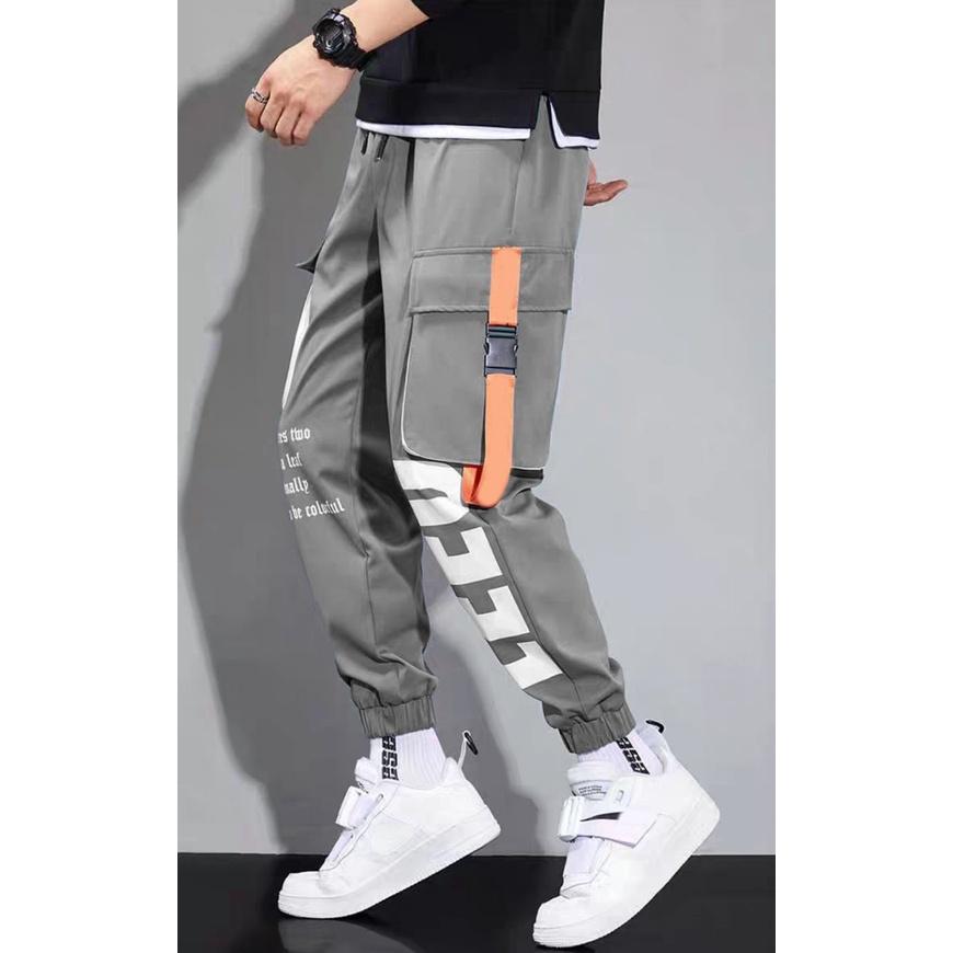 Quần Jogger LEEC túi khóa hộp Dài Bo Gấu - Chất Vải Kaki Kiểu Thể Thao UNISEX Hai Màu Đen, xám. 05x