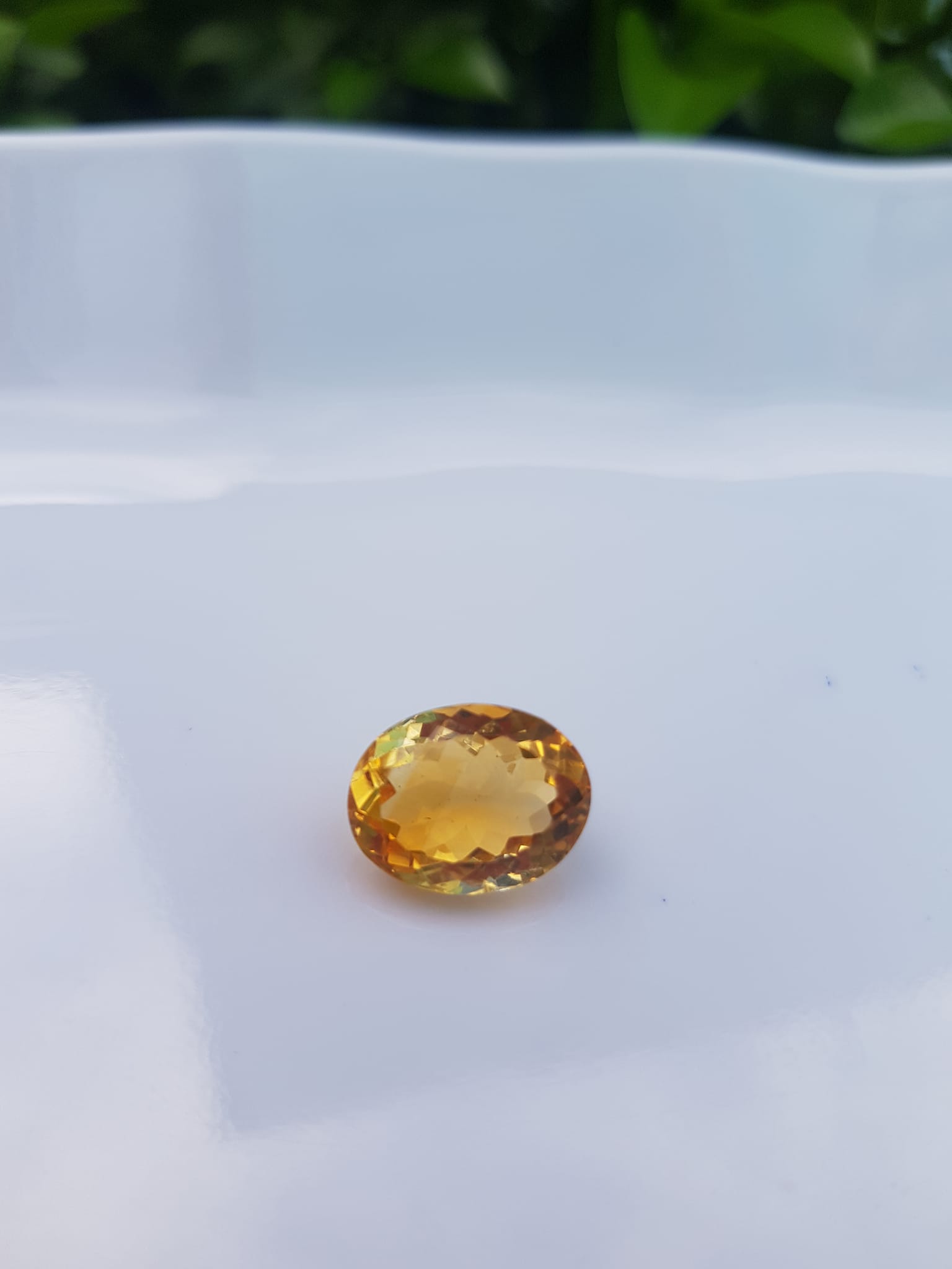 Mặt Nhẫn Oval Màu Vàng Đẹp như hoa  Đá Citrine tự nhiên  Size hạt 13mm x 9,8mm x 7mm ạ