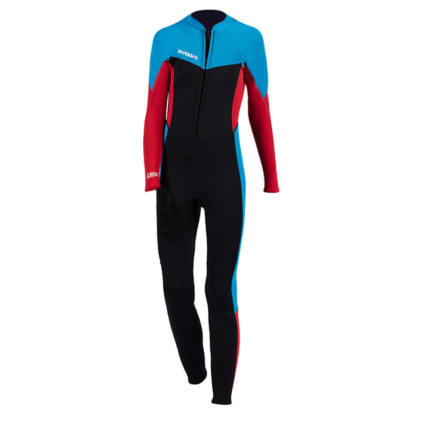 2.5mm Neoprene Wetsuit for Boys Girls, Kids Wetsuit Thermal Full suits Diving Swimsuits Sun Protection Bathing Suit for Summer Beach