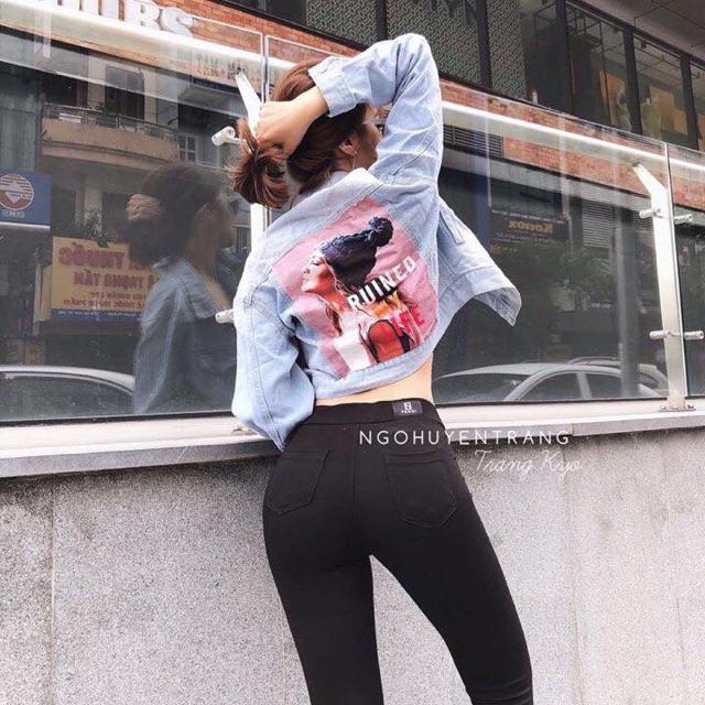 QUẦN LEGGING CHẤT COTTON CẠP CAO KÈM HỘP CAM SIÊU ĐẸP 717