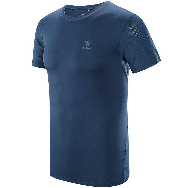 Áo Chạy Bộ Nam Kailas Flyknit Functional T-Shirt Men's - Xanh Navy