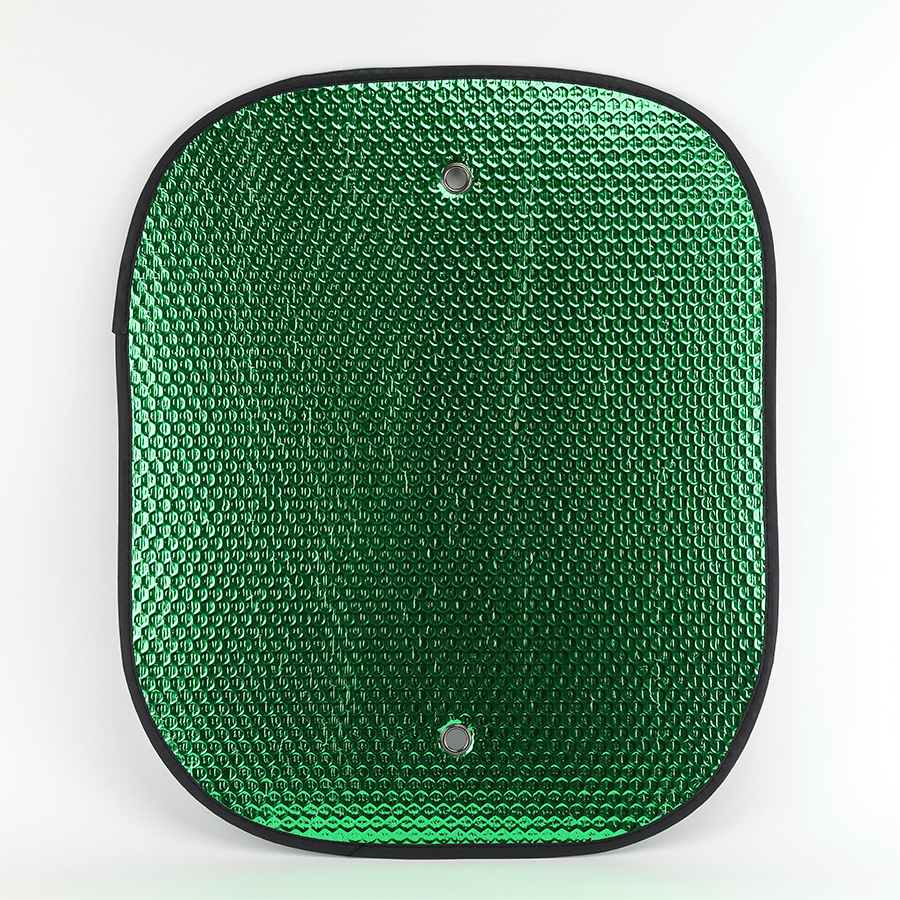 Combo 2 Tấm Che Nắng Ô Tô Xốp Cách Nhiệt Tròn Lớn Màu Lá Phủ Bạc CIND CD-C043 (44x52cm) - Nhập Khẩu Chính Hãng