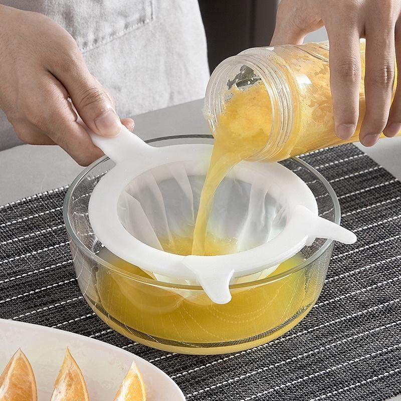 Dụng cụ lọc sữa đậu nành bằng vải có tay cầm - Ray lọc đậu nành , lọc trà , rây cháo , nước trái cây siêu mịn tiện lợi