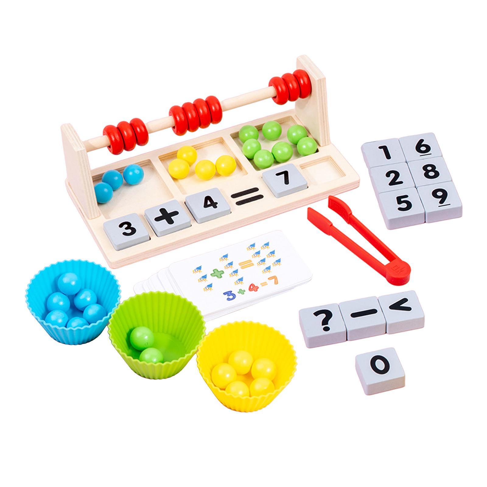 Learning Math Toy Gifts Color Sorting Educational Learning Toy Multicolor Teaching Aids Matching Board Wooden Toddler