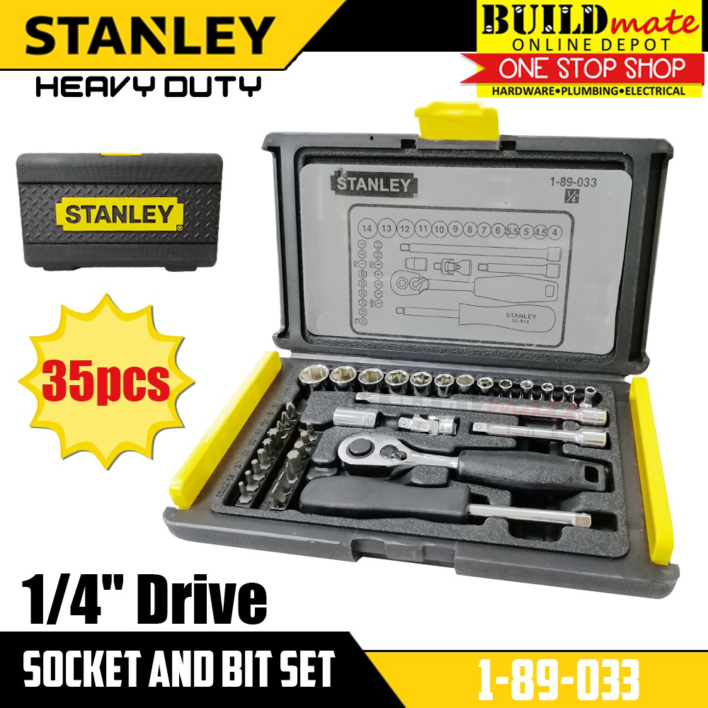 1/4&quot; Bộ tuýp 35 chi tiết Stanley 89-033-1