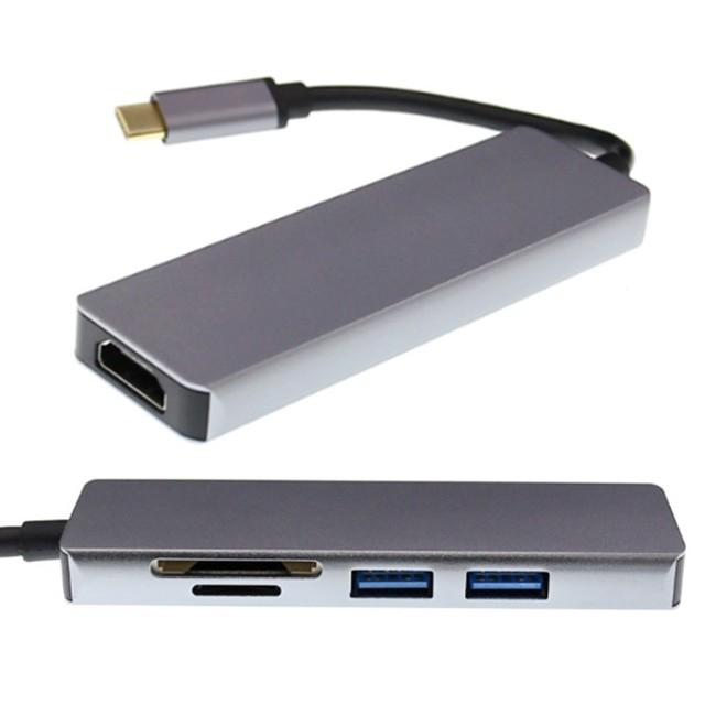 Cáp USB Type-C to HDMI + USB 3.0 Hỗ trợ đọc thẻ nhớ đa năng