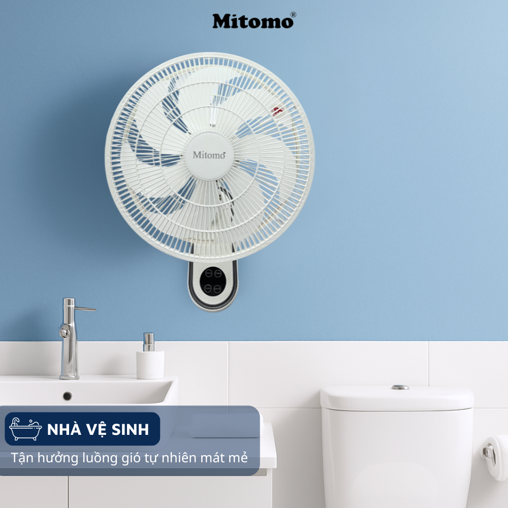 Quạt treo tường FTT-60AEC-D39W có remote, công suất 60W, hẹn giờ thông minh lên đến 12 tiếng - hàng chính hãng Bảo hành 2 năm