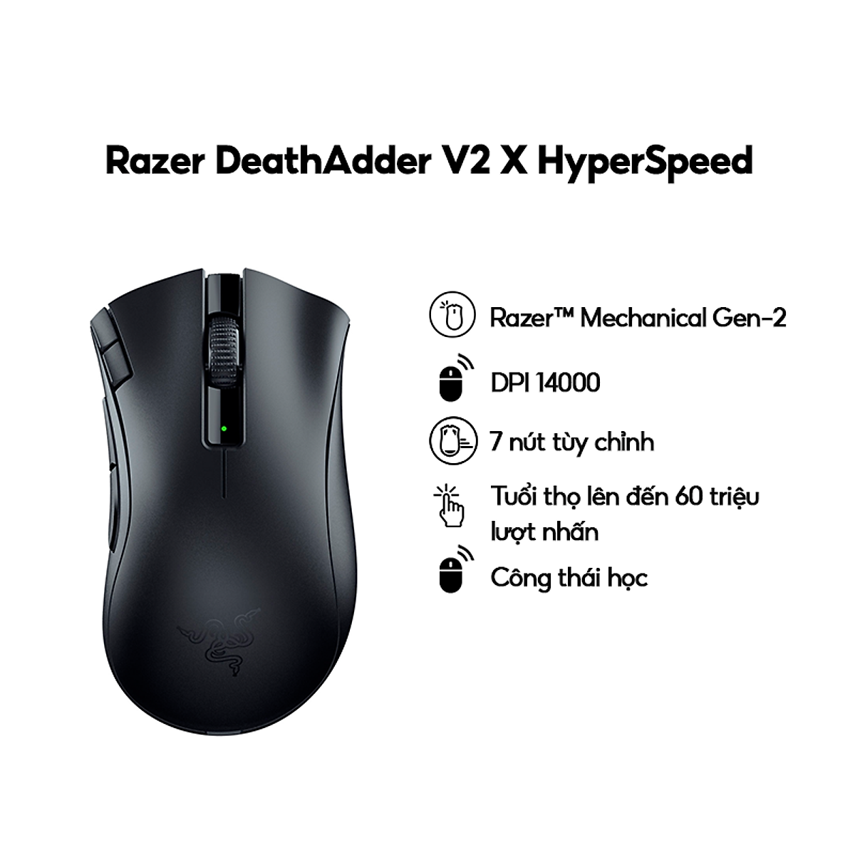 Chuột Razer Deathadder V2 X HyperSpeed - Hàng chính hãng