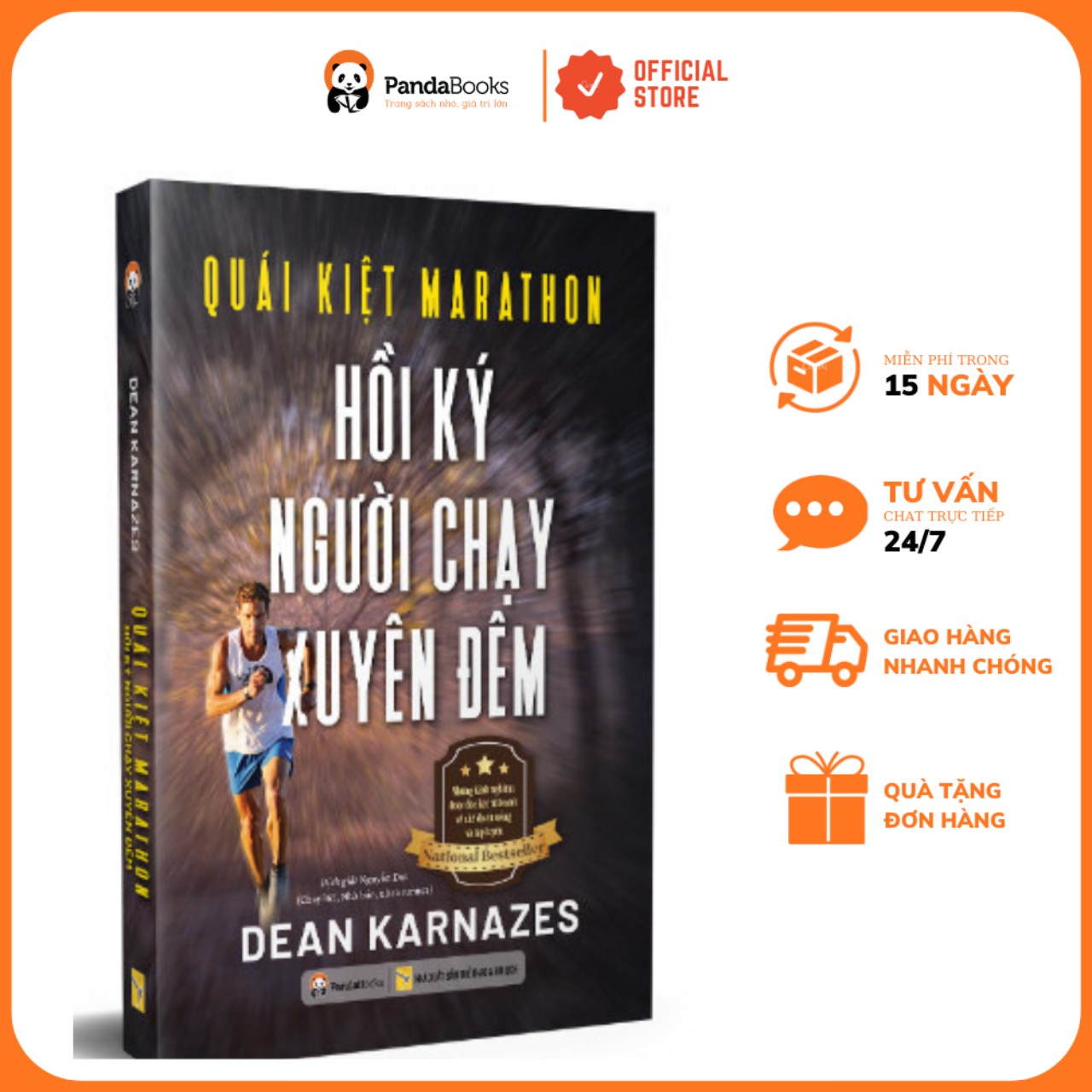 Sách Pandabooks quái kiệt marathon-hồi kí người chạy xuyên đêm