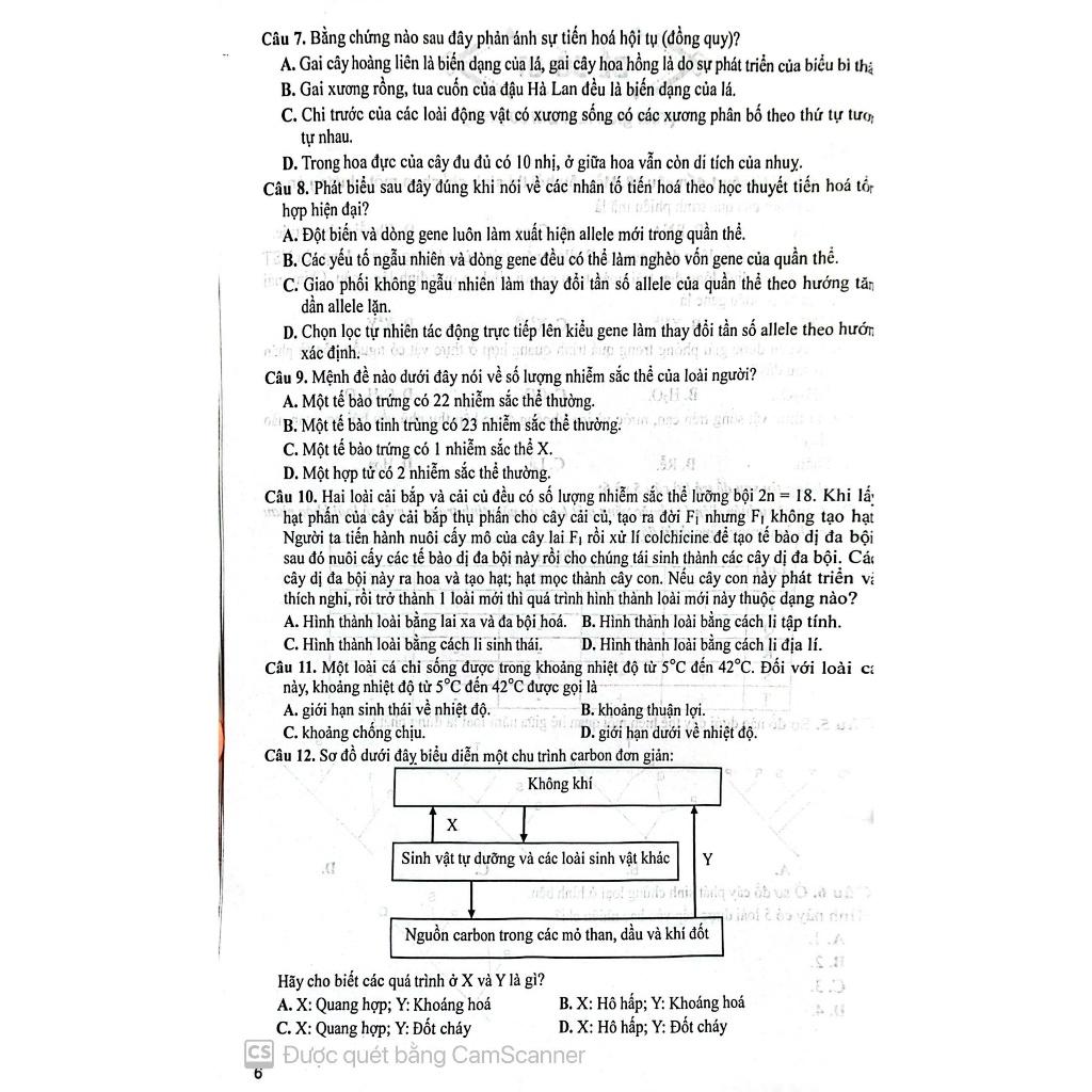 Bộ đề Sinh Học ( Đầy đủ các dạng trắc nghiệm theo cấu trúc đề thi 2025- Dùng chung cho các bộ SGK) (HA-MK)
