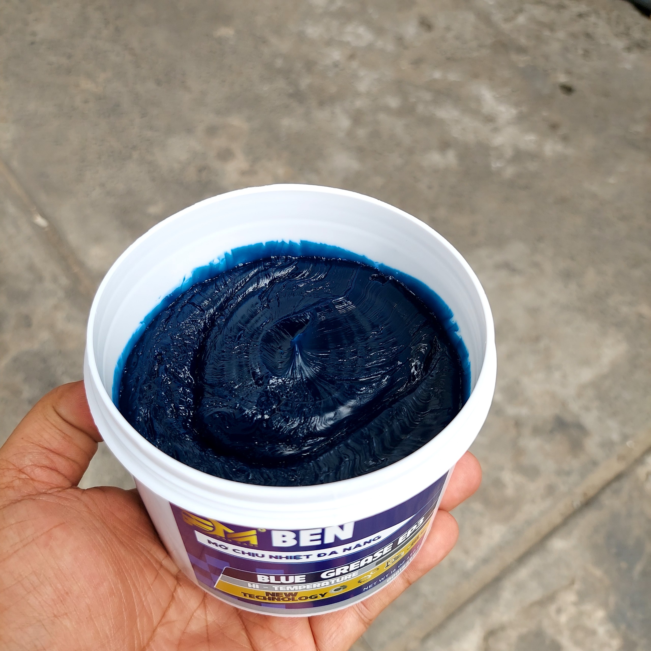MỠ XANH ĐEN CHỊU NHIỆT BEN BLUE GREASE EP3 450GR CHỊU NHIỆT 260 ĐỘ
