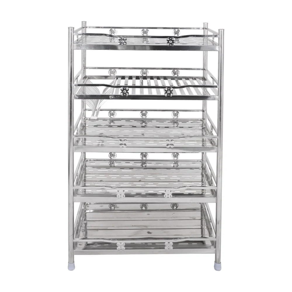 Kệ thẻ inox Deli Super 500 x 800 5 tầng