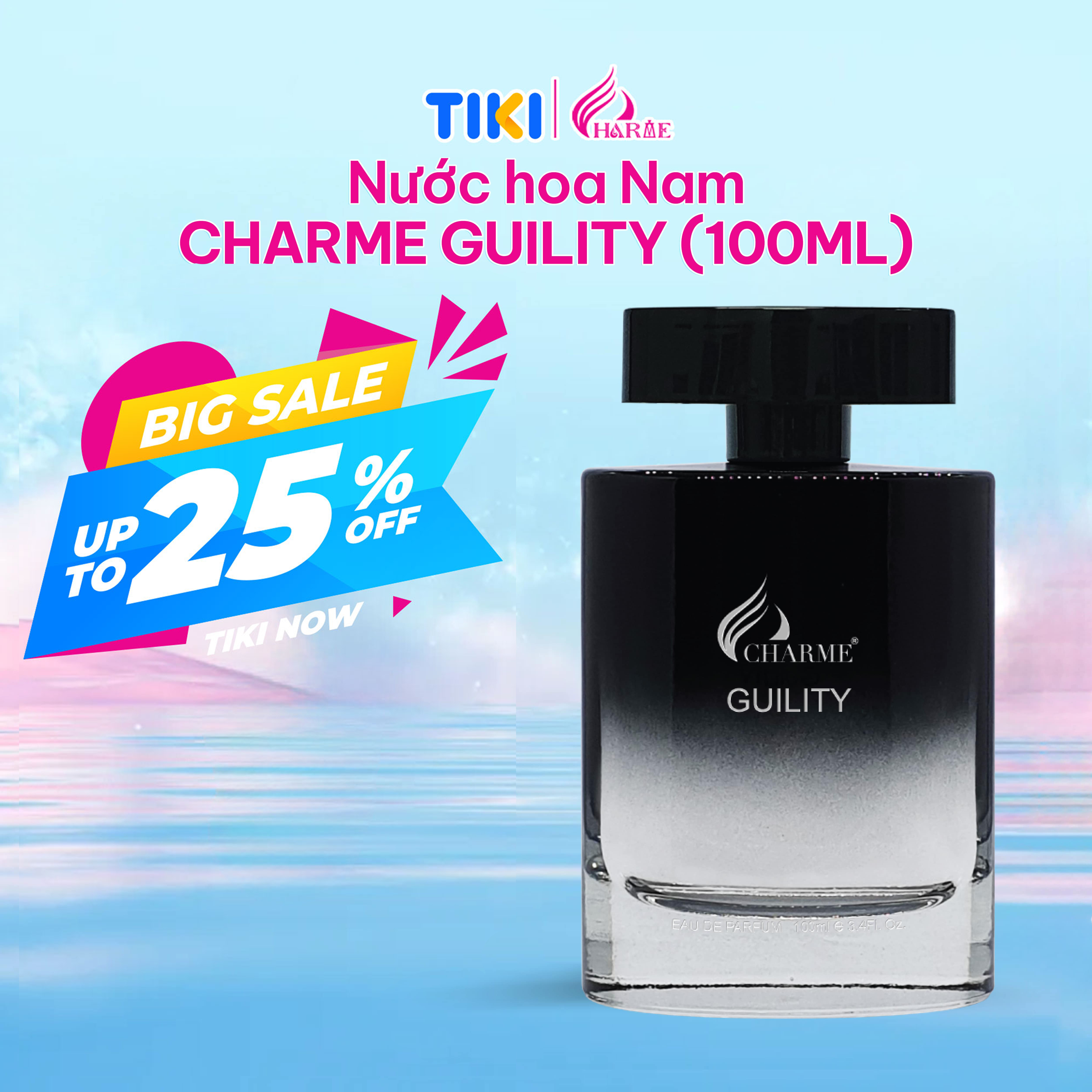 Nước Hoa Nam CHARME GUILITY 100ml Lưu Hương Lâu Lịch Lãm, Nam Tính_Nước Hoa Chính Hãng