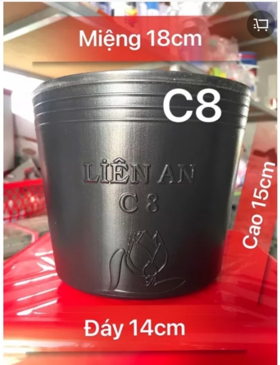 Chậu trồng cây nhựa dẻo C8