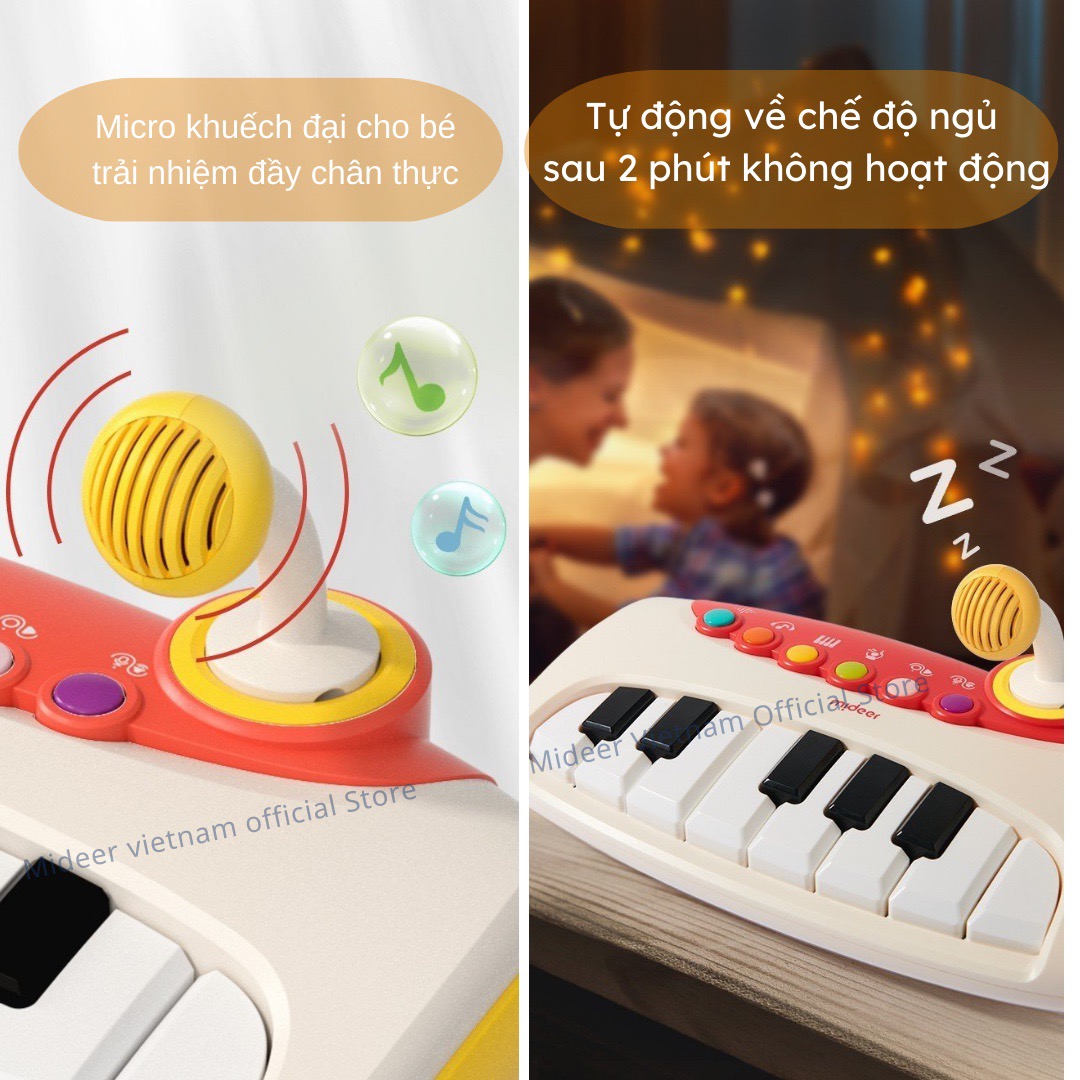 Đồ Chơi Đàn Piano điện tử 8 phím cho bé Mideer 6 in Electronic Keyboard Toy