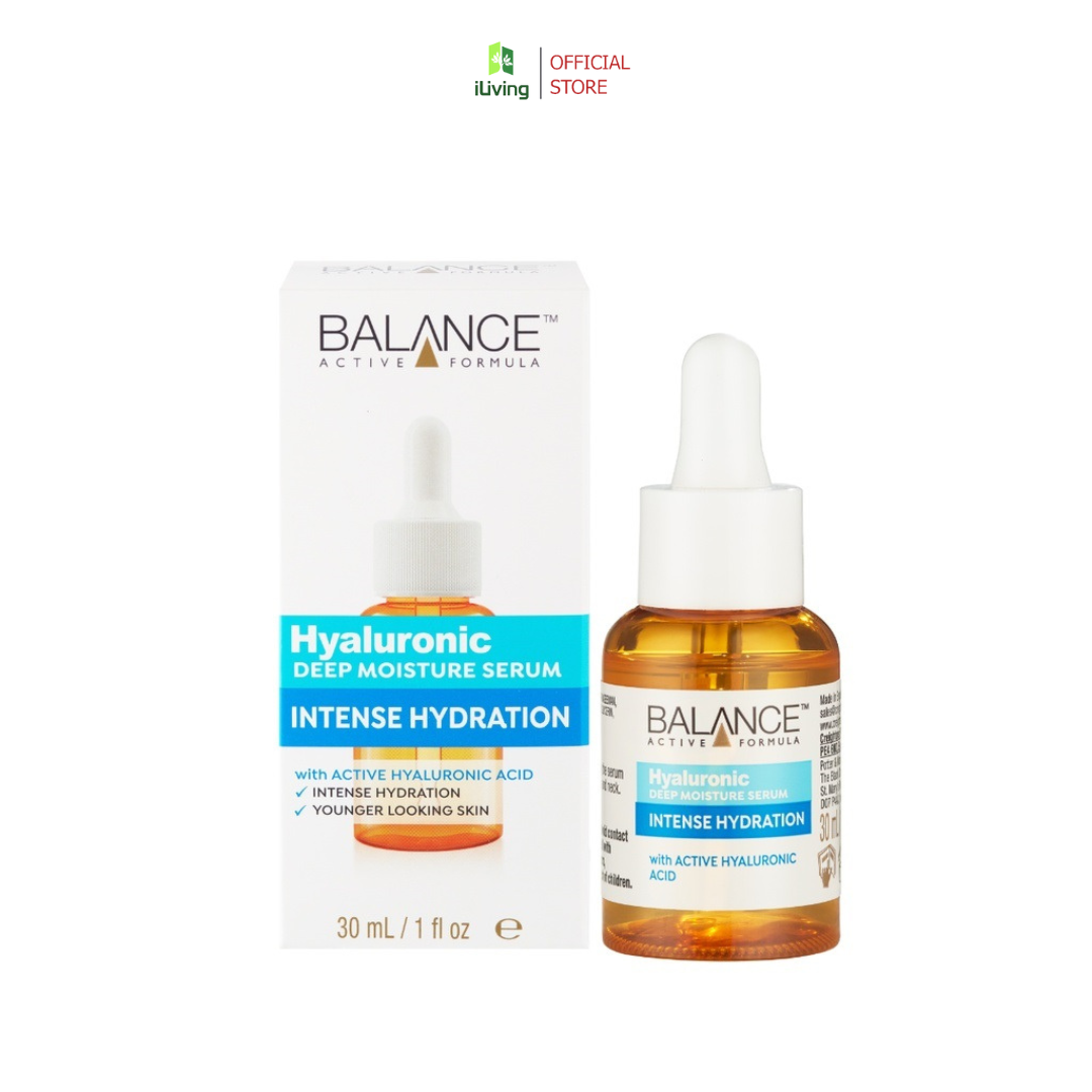 Serum cấp nước dưỡng ẩm Balance Active Formula Hyaluronic Deep Moisturizing 30ml ILIVING-BALSRHYA30