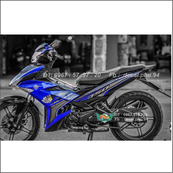 Tem Exciter 150 Y15ZR xanh đen