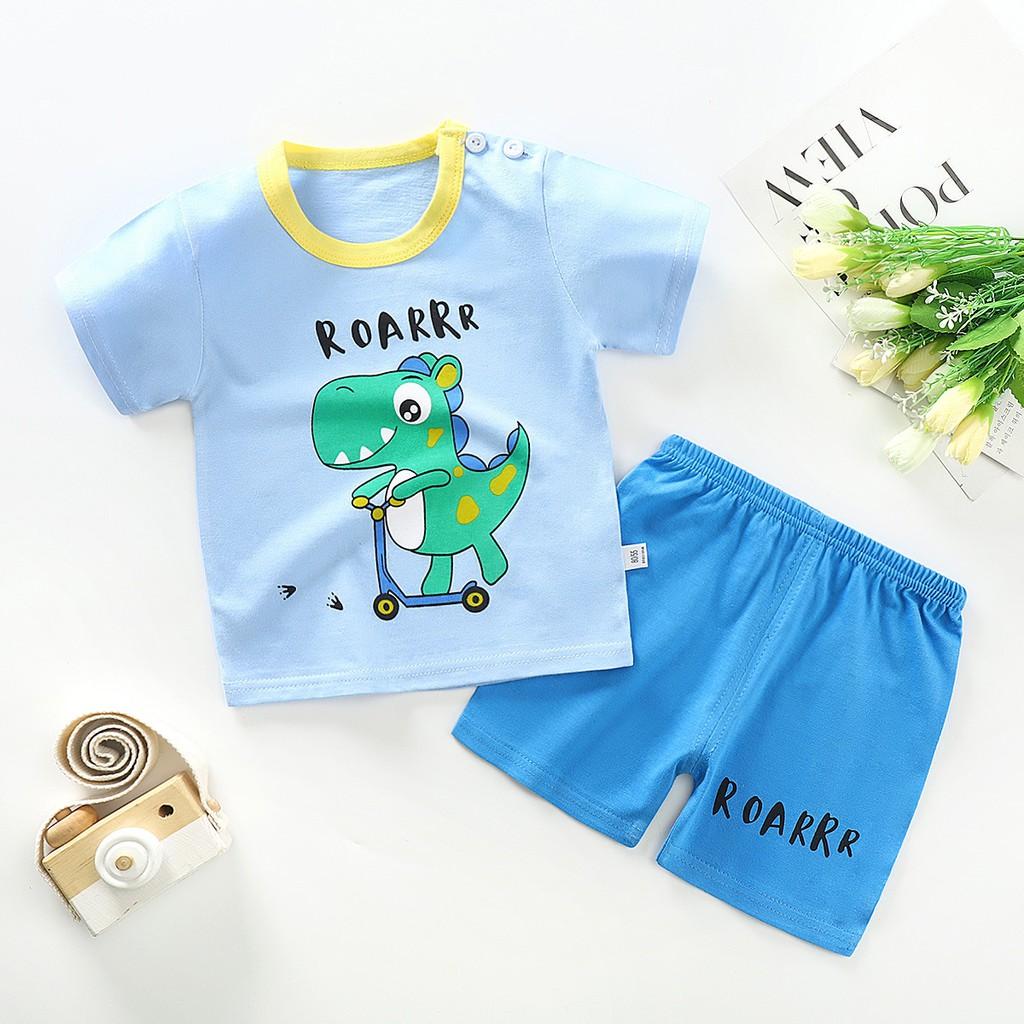 Bộ cộc tay cho bé chất cotton siêu mát hàng QC cho bé từ 7kg đến 18kg