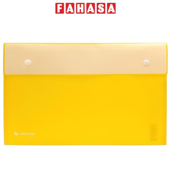 Bìa Nút Màu Pastel F4 - Thiên Long CBF-003 - Vàng Pastel (Sức Chứa 125 Tờ A4)