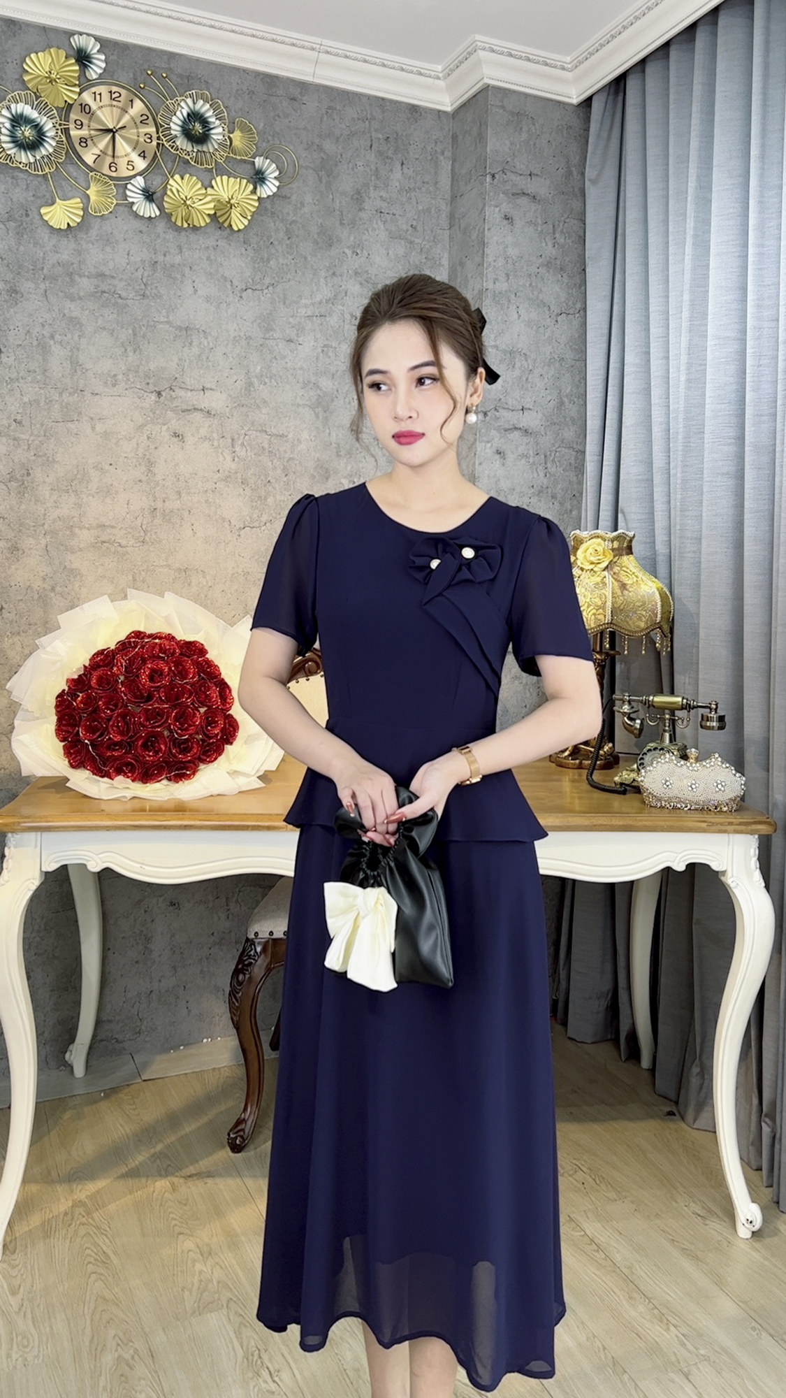 Đầm Trung Niên [ Linh Trà ] (TM 532) Bigsize Màu Sắc Trẻ Trung Tươi Sáng Họa Tiết Sang Trọng Đi Làm Đi Tiệc Cho Bà Cho Mẹ