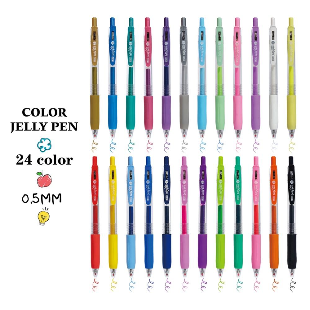 Bút mực nước kích thước ngòi 0.5mm có 24 màu sắc tùy chọn tiện dụng