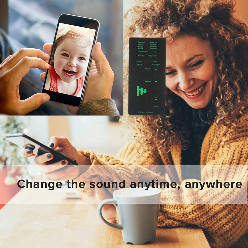 SOAIY Bộ Chuyển Đổi 7 Giọng Nói Nam, Nữ, Trẻ Em M1 Dành Cho Điện Thoại, Máy Tính Bảng, PC, Hỗ Trợ Mic Đổi Giọng Chơi Game - Hàng Nhập Khẩu