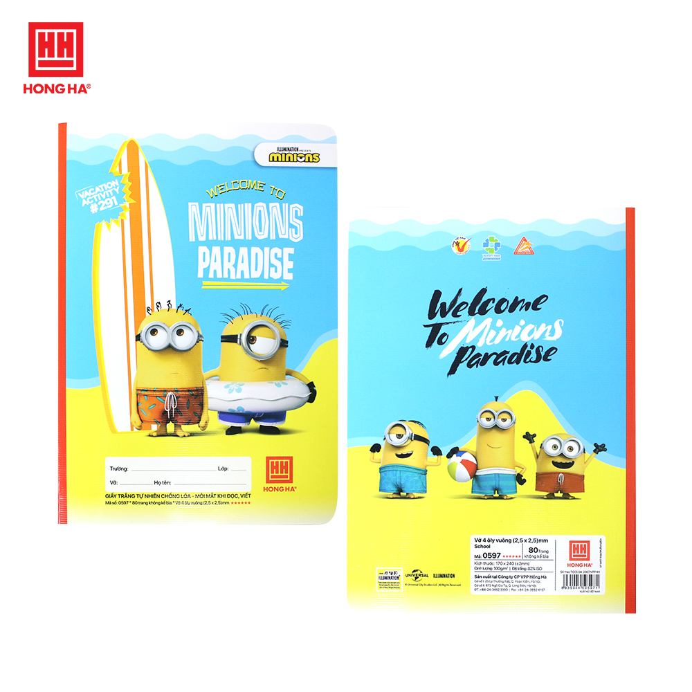 Vở 4 ô ly Minions Fun 80 trang - 0597