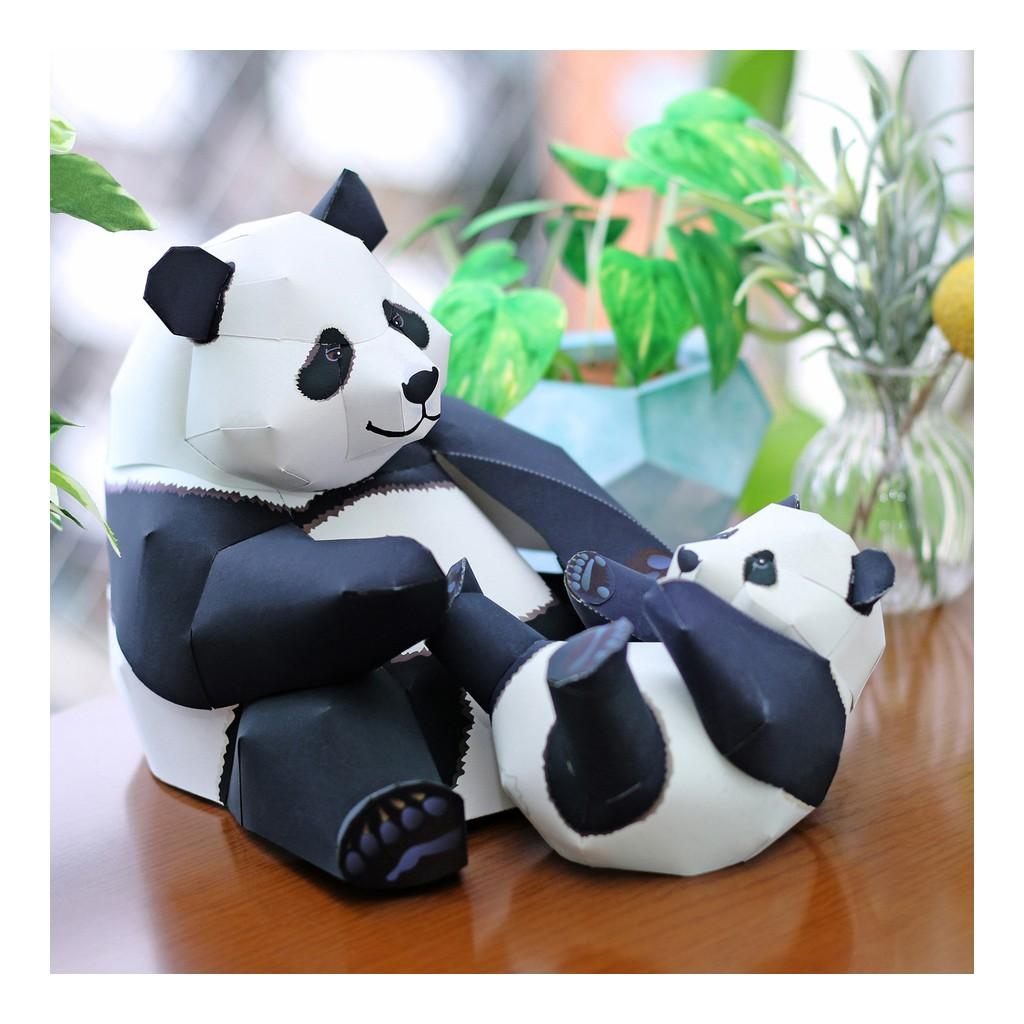 Mô hình giấy động vật gấu trúc Big Giant Panda