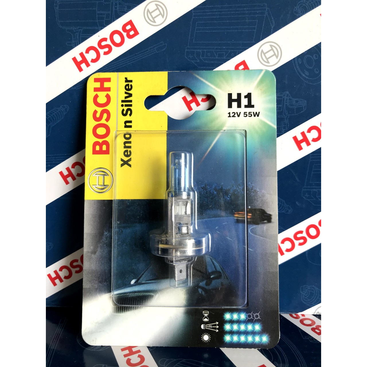 Bóng Đèn Xenon Bosch H1 12V 55W Xennon Silver