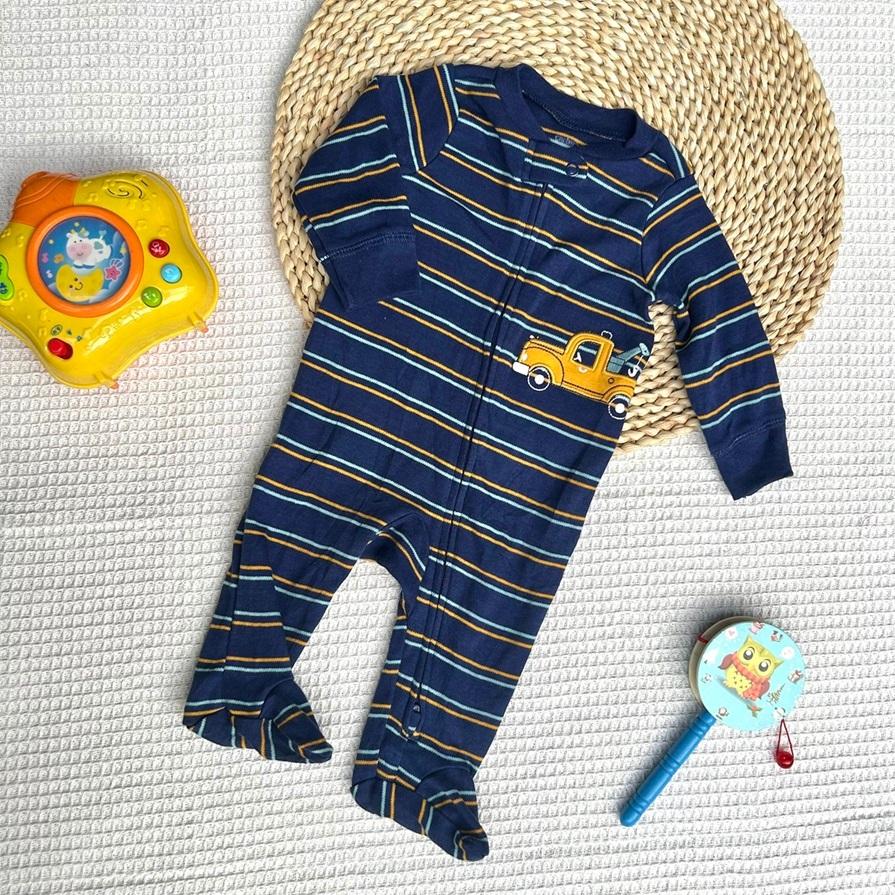 (0-9m) Body Liền Quần Ngủ Cotton Mềm Mịn HM/ Car..ter Cho Bé - Carter 6-9m / A2