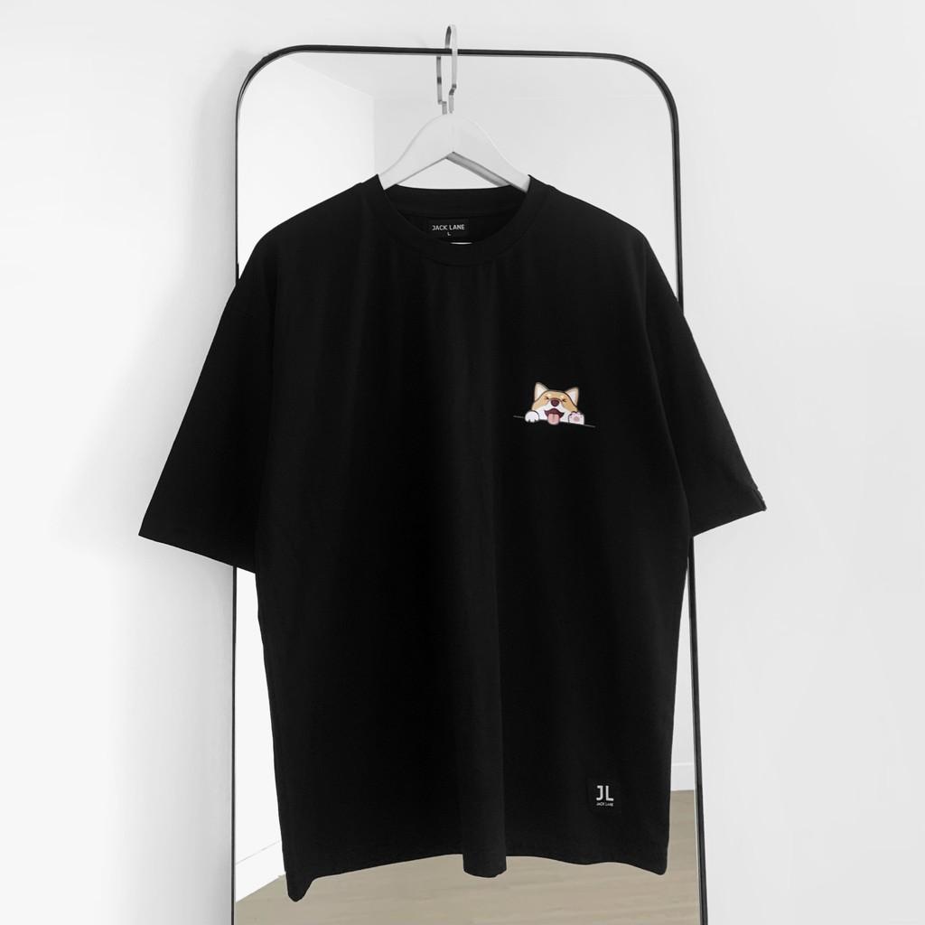 Áo Phông Oversize Corgi Smile, JACKLANE, Áo thun cộc tay Unisex Jack Lane