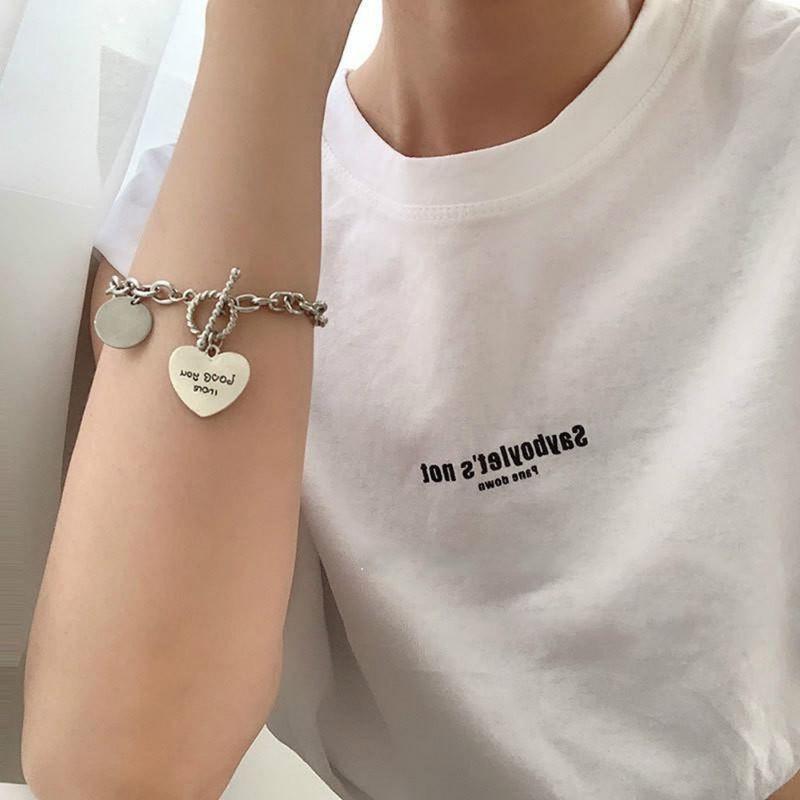 Vòng tay và vòng cổ xích tim Love you more