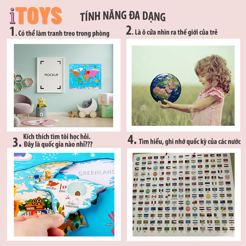 Đồ chơi tiếng anh cho trẻ, bộ đồ chơi ghép hình gắn nam châm thông minh bằng gỗ dành cho bé trai bé gái