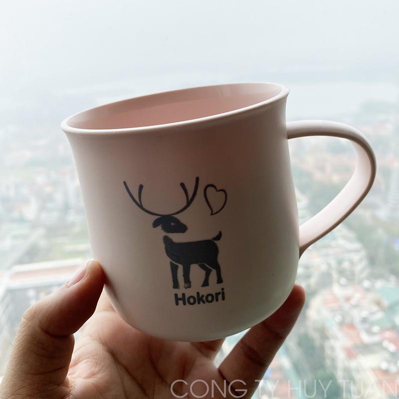 Cốc uống nước cao cấp hokori 350ml - Cốc nhựa có quai Việt Nhật 6369