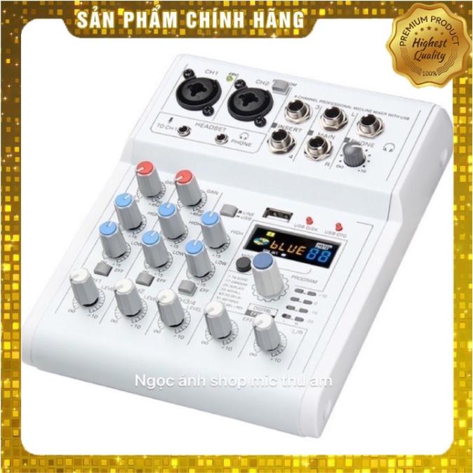 Bàn Trộn Âm Thanh Karaoke + Thu Âm Mixer E4 Bluetooth Tích Hợp 88 Hiệu Ứng