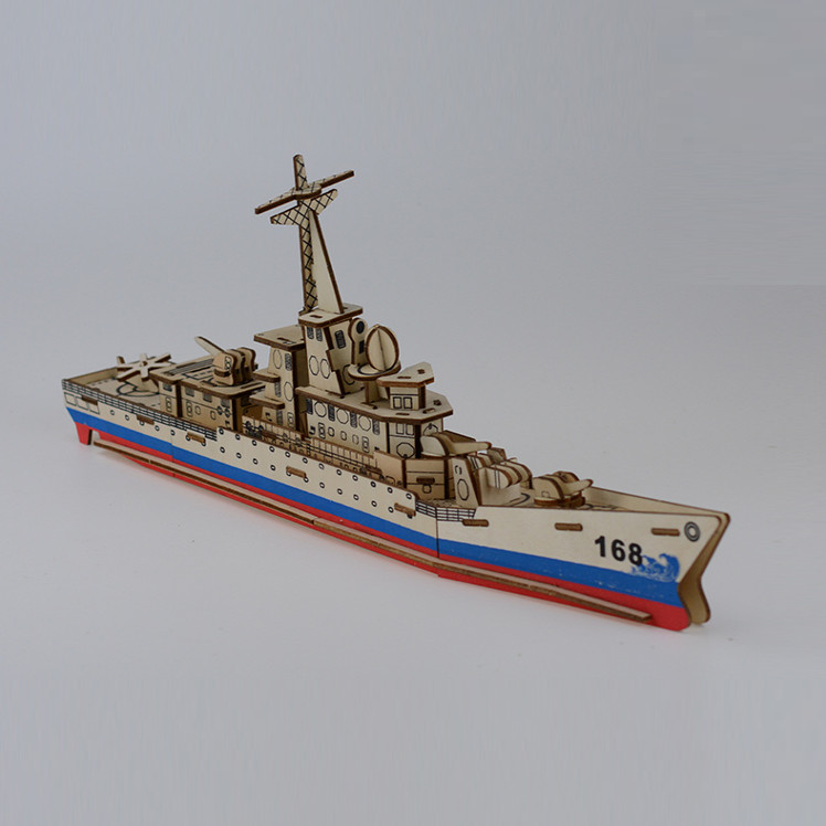 Đồ chơi lắp ráp gỗ 3D Mô hình Tàu Tuần Dương Laser HG-A024