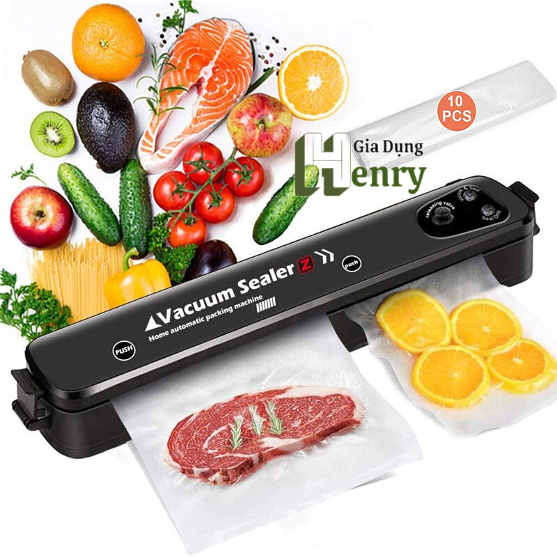 Máy Hút Chân Không Kèm Hàn Miệng Túi Vacuum Sealer Bảo Quản Thực Phẩm Tiện Lợi Tặng Kèm Túi Hút - Hàng chính hãng