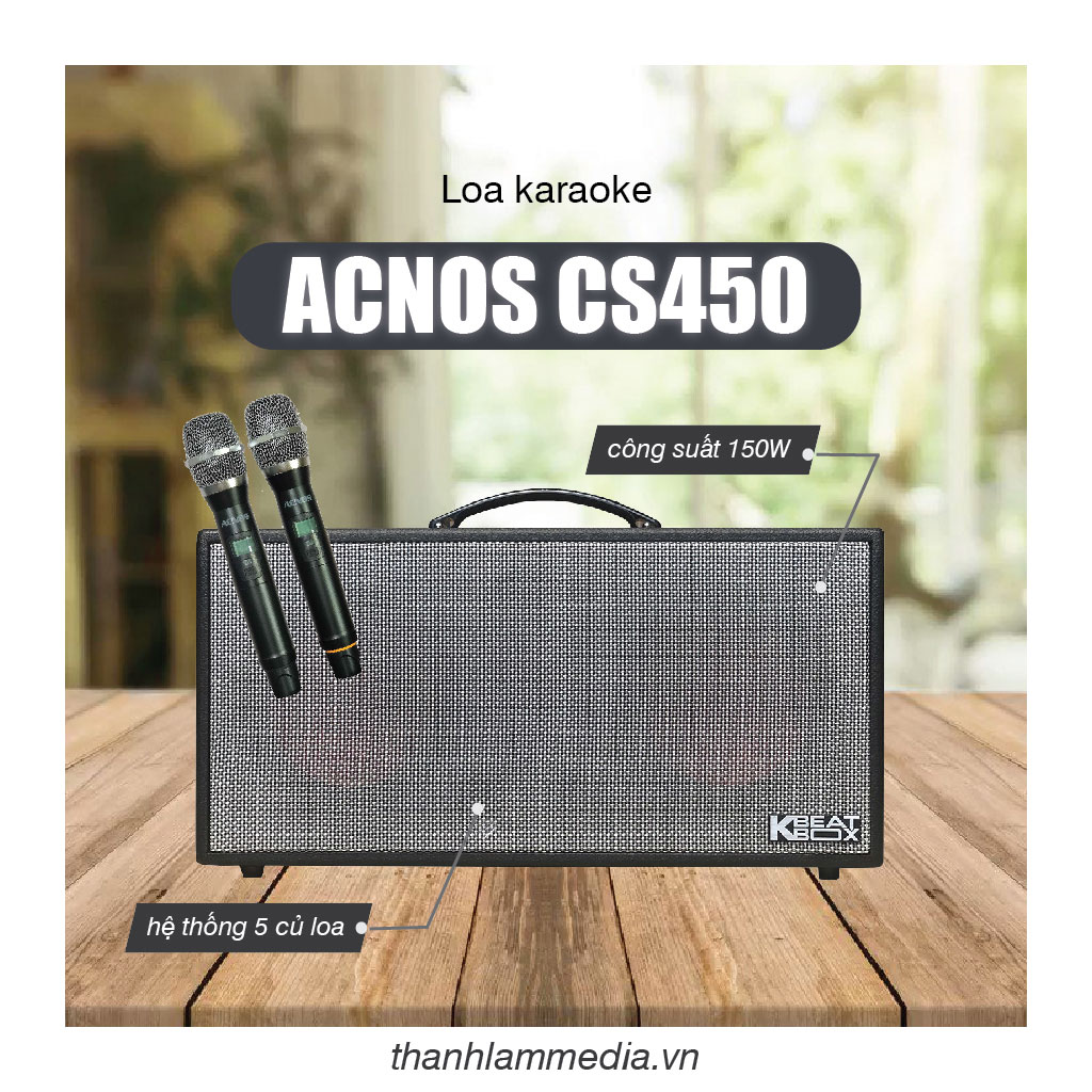 Loa karaoke di động ACNOS CS450 - Hàng Chính Hãng