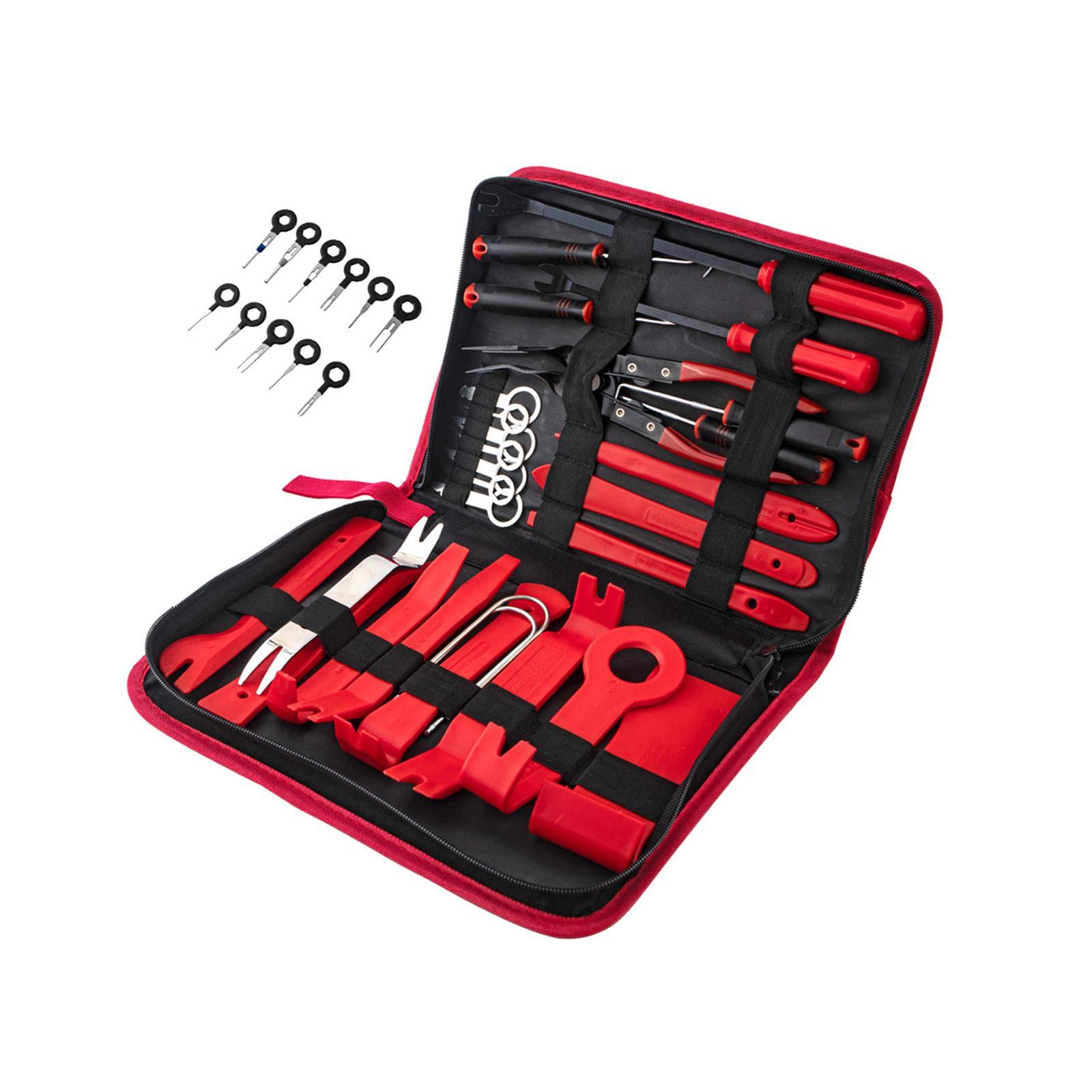 39Pcs Car  Removal Tool  Car Repair Tool with Storage Bag Precision Upholstery Repair Pry  Pry Tool Set for Stereo Door Panel